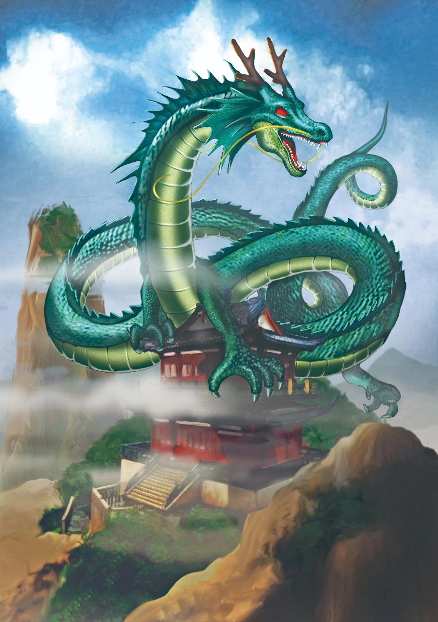 Ilustración de la baraja dragón
